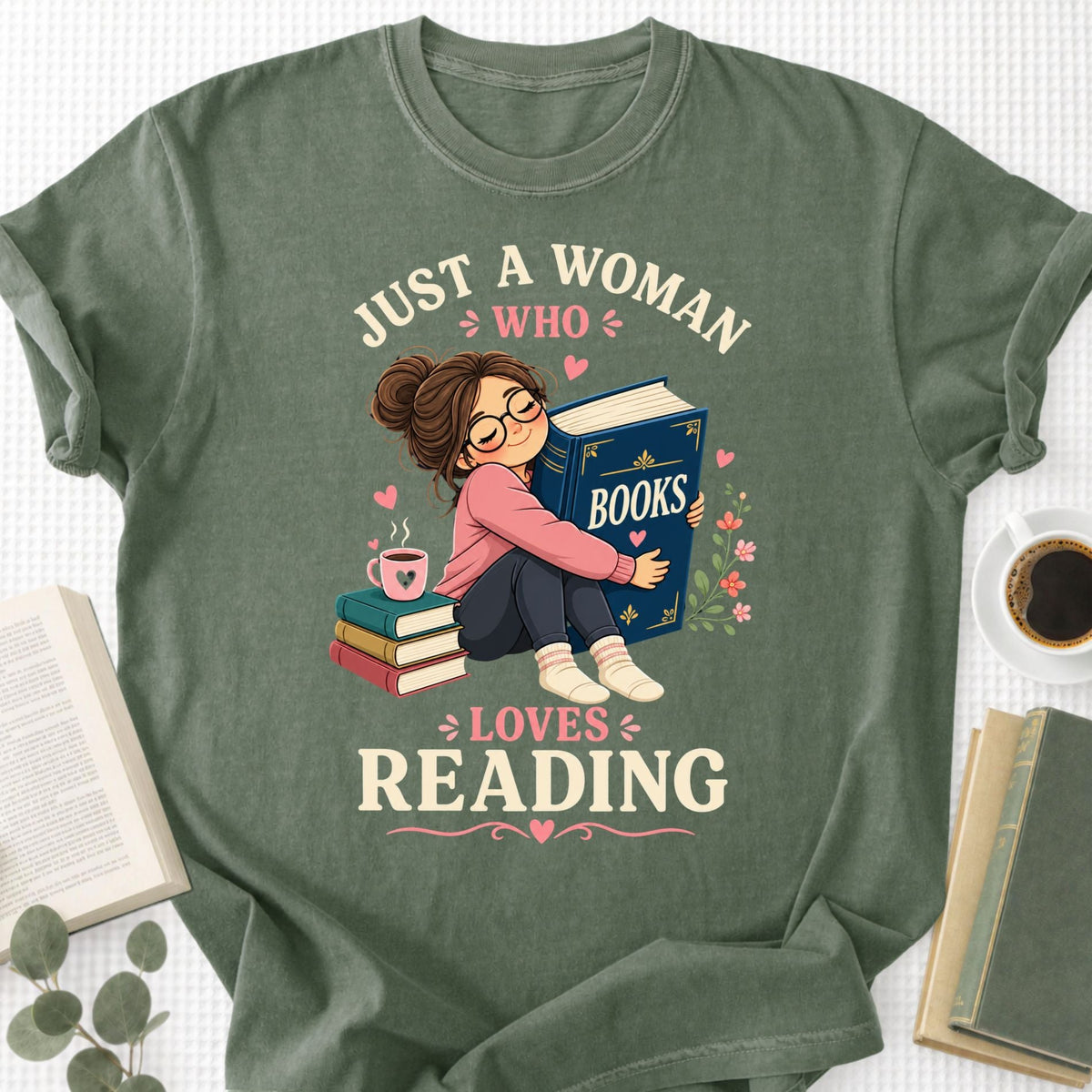 Just A Women Who Lovers Reading Unisex T-Shirt - Book Social Club