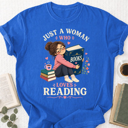 Just A Women Who Lovers Reading Unisex T-Shirt - Book Social Club