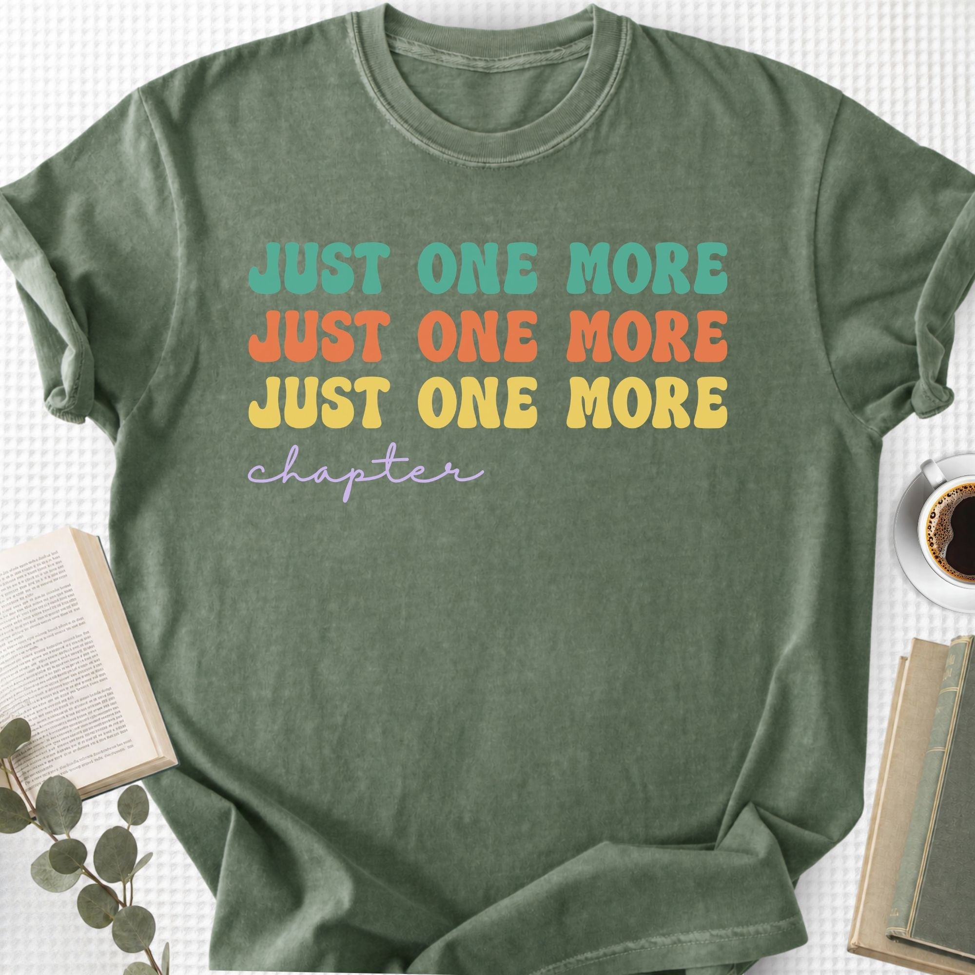 Just One More Chapter Groovy Unisex T-Shirt - Book Social Club