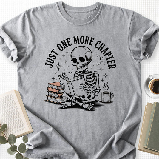 Just One More Chapter Skeleton Unisex T-Shirt - Book Social Club