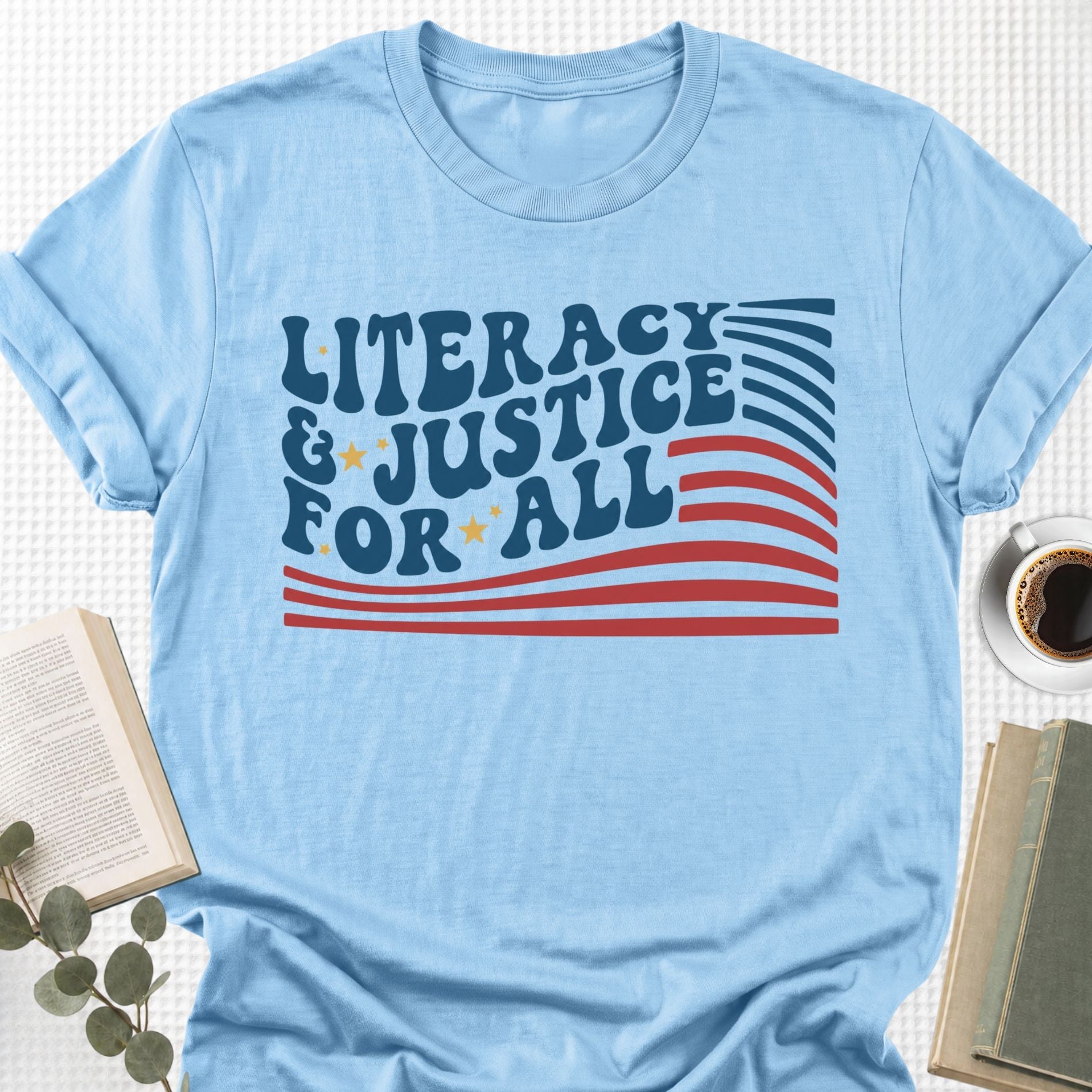 Literacy & Justice For All Unisex T-Shirt - Book Social Club
