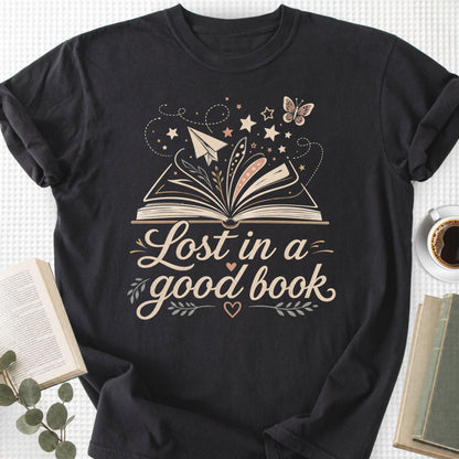 Lost In A Good Book Magical Unisex T-Shirt - Book Social Club