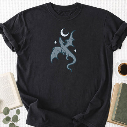 Moon and Dragon Fantasy Unisex T-Shirt - Book Social Club