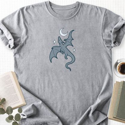 Moon and Dragon Fantasy Unisex T-Shirt - Book Social Club