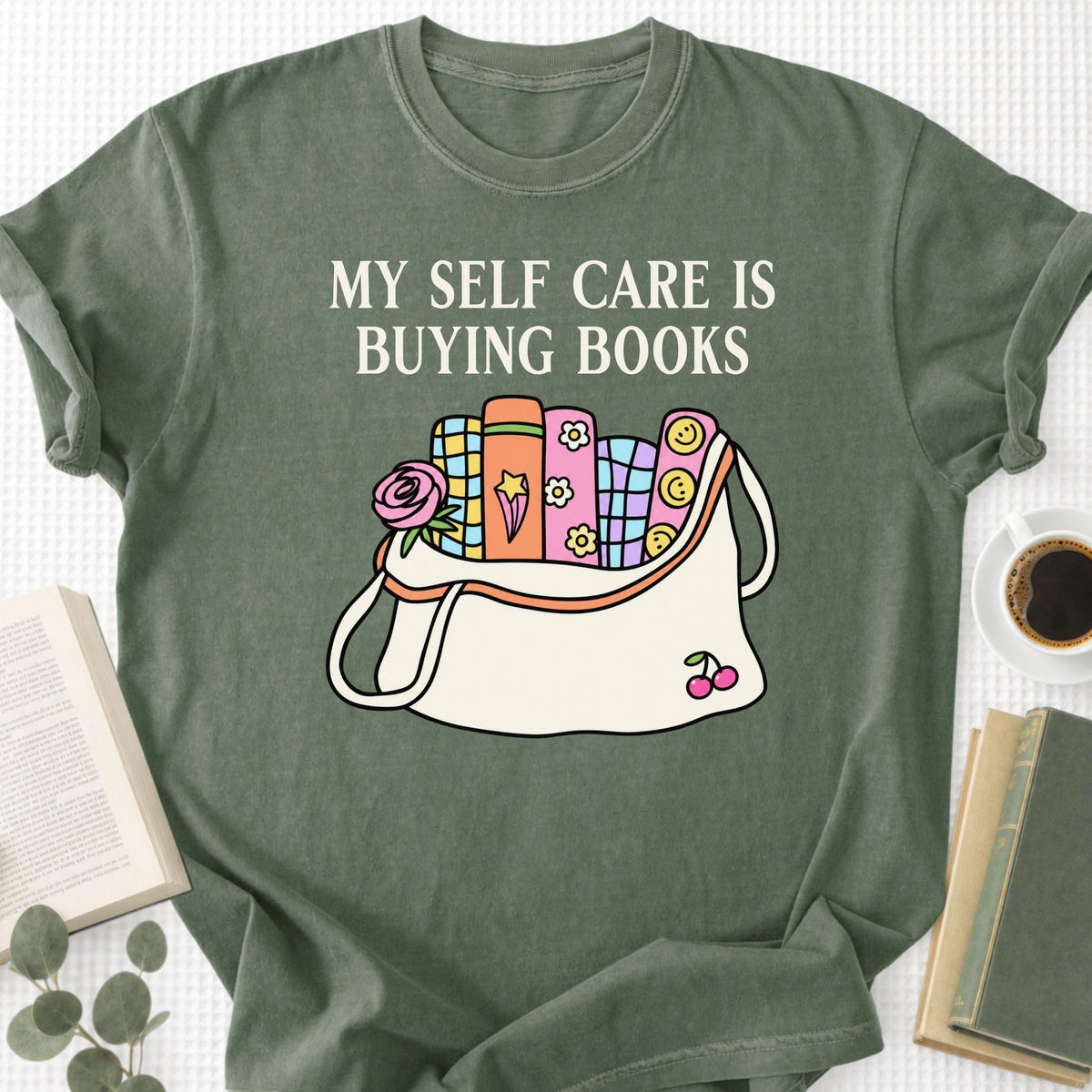 My Self Care Is Buying Books Unisex T-Shirt - Book Social Club