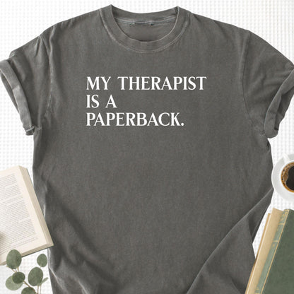 My Therapist Is a Paperback Unisex T-Shirt - Book Social Club