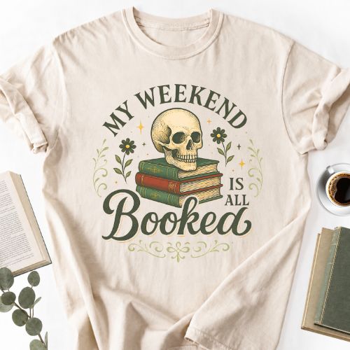 My Weekend Is All Booked Dark Academia Unisex T-Shirt - Book Social Club