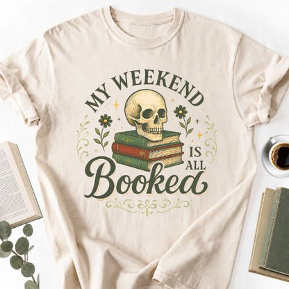 My Weekend Is All Booked Dark Academia Unisex T-Shirt - Book Social Club