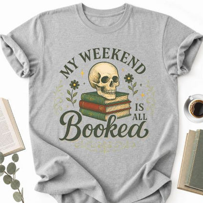 My Weekend Is All Booked Dark Academia Unisex T-Shirt - Book Social Club