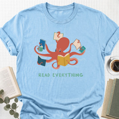 Octopus Read Everything Unisex T-Shirt - Book Social Club