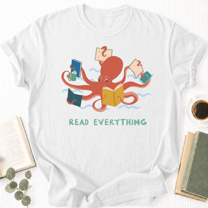 Octopus Read Everything Unisex T-Shirt - Book Social Club