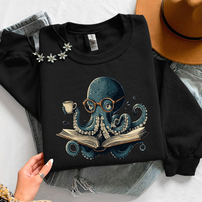 Octopus Reading Unisex Sweatshirt - Book Social Club