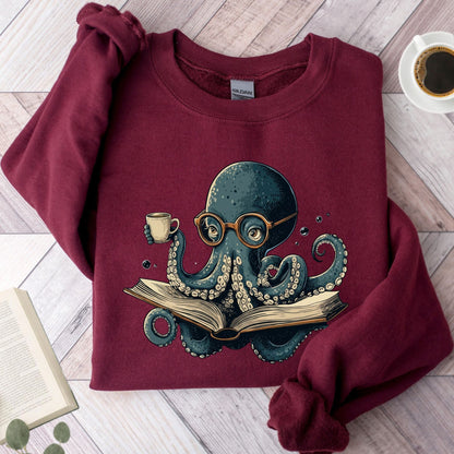 Octopus Reading Unisex Sweatshirt - Book Social Club