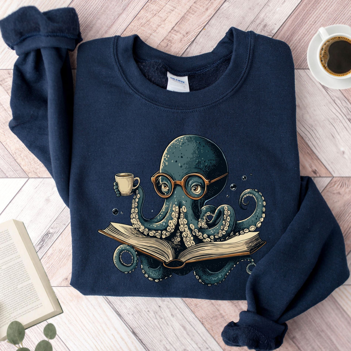 Octopus Reading Unisex Sweatshirt - Book Social Club