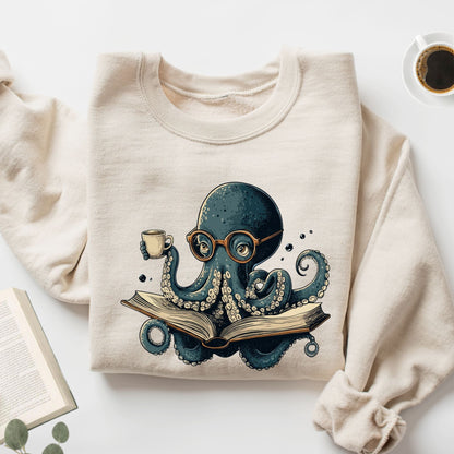 Octopus Reading Unisex Sweatshirt - Book Social Club