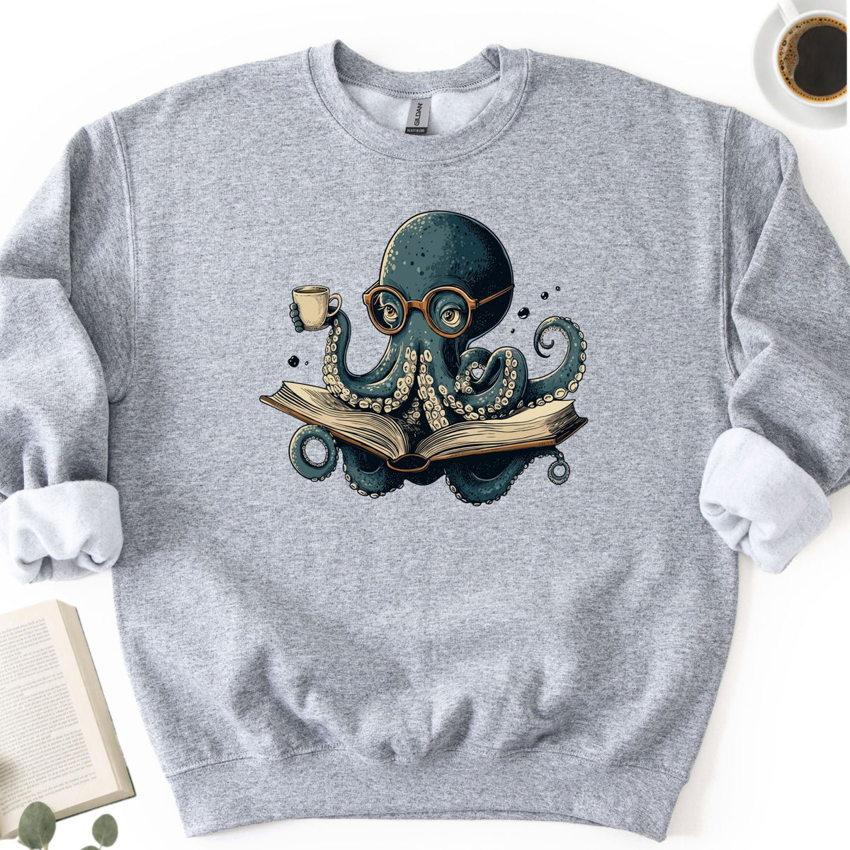 Octopus Reading Unisex Sweatshirt - Book Social Club
