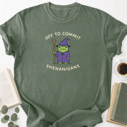 Off to Commit Shenanigans Unisex T-Shirt - Book Social Club