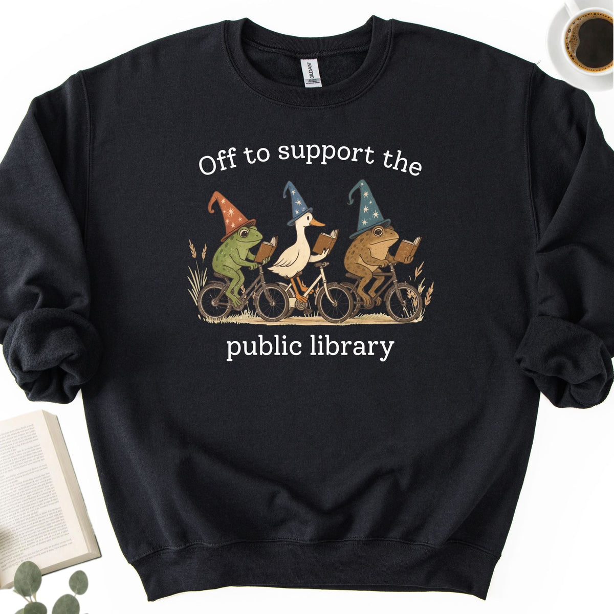 Off To Support The Public Library Unisex Sweatshirt - Book Social Club