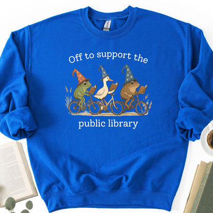 Off To Support The Public Library Unisex Sweatshirt - Book Social Club