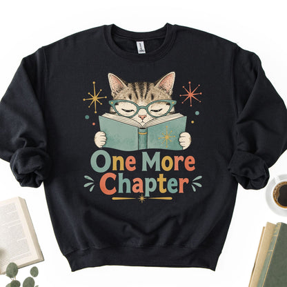 One More Chapter Cute Cat Unisex Sweatshirt - Book Social Club