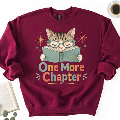 One More Chapter Cute Cat Unisex Sweatshirt - Book Social Club