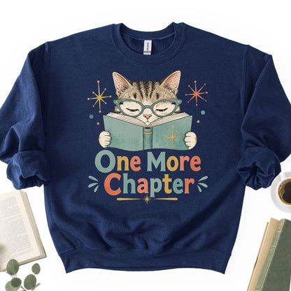 One More Chapter Cute Cat Unisex Sweatshirt - Book Social Club
