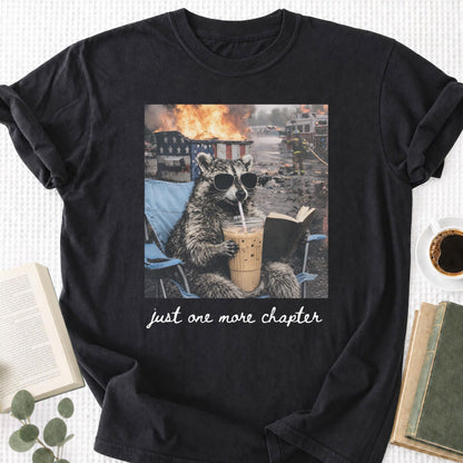 Raccoon Just One More Chapter Unisex T-Shirt - Book Social Club