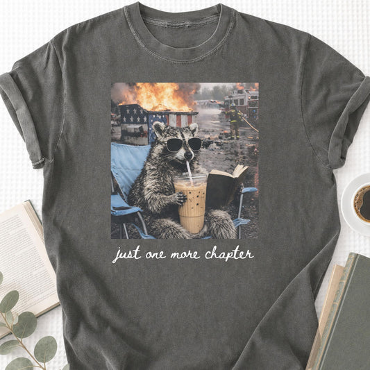 Raccoon Just One More Chapter Unisex T-Shirt - Book Social Club