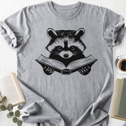 Raccoon Reading Book Unisex T-Shirt - Book Social Club