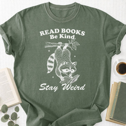 Read Books Be Kind Stay Weird Unisex T-Shirt - Book Social Club