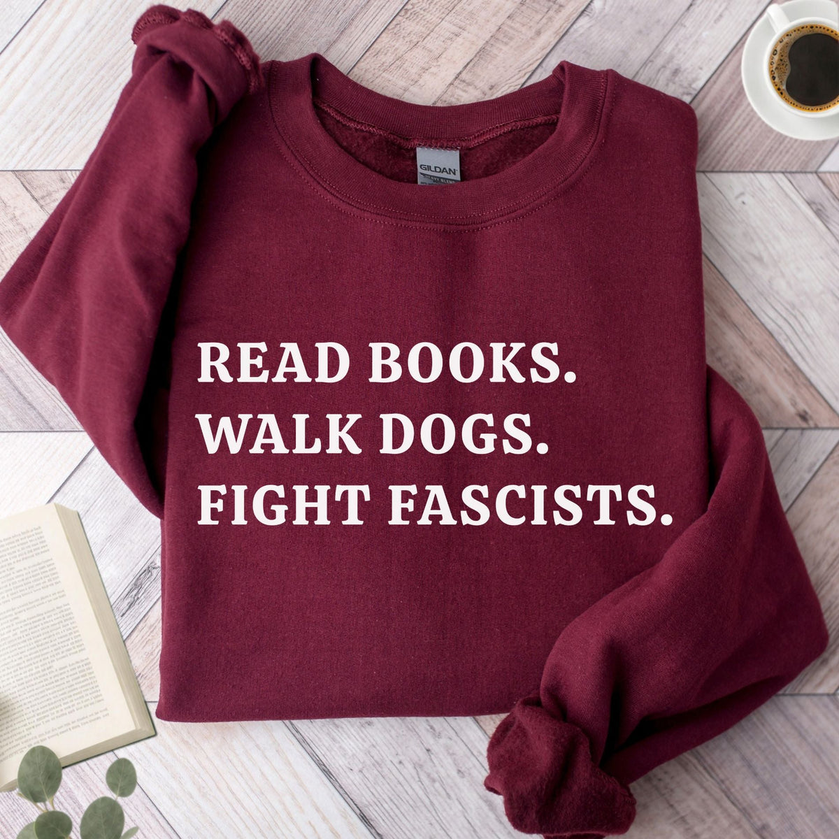 Read Books Walk Dogs And Fight Unisex Sweatshirt - Book Social Club