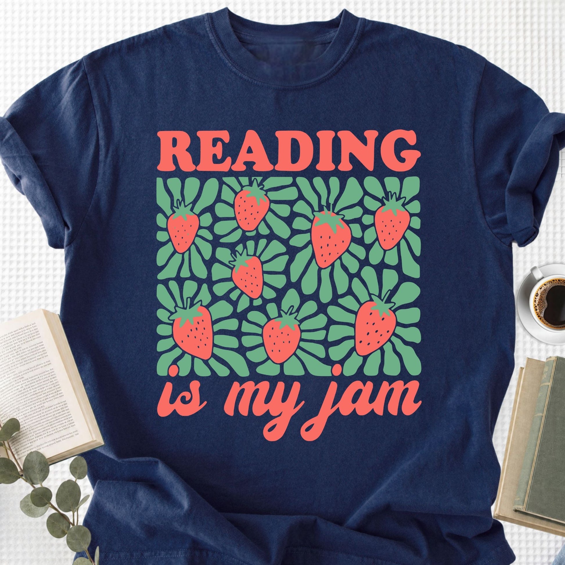 Reading Is My Jam Strawberry Unisex T-Shirt, Book Lover Gift - Book Social Club