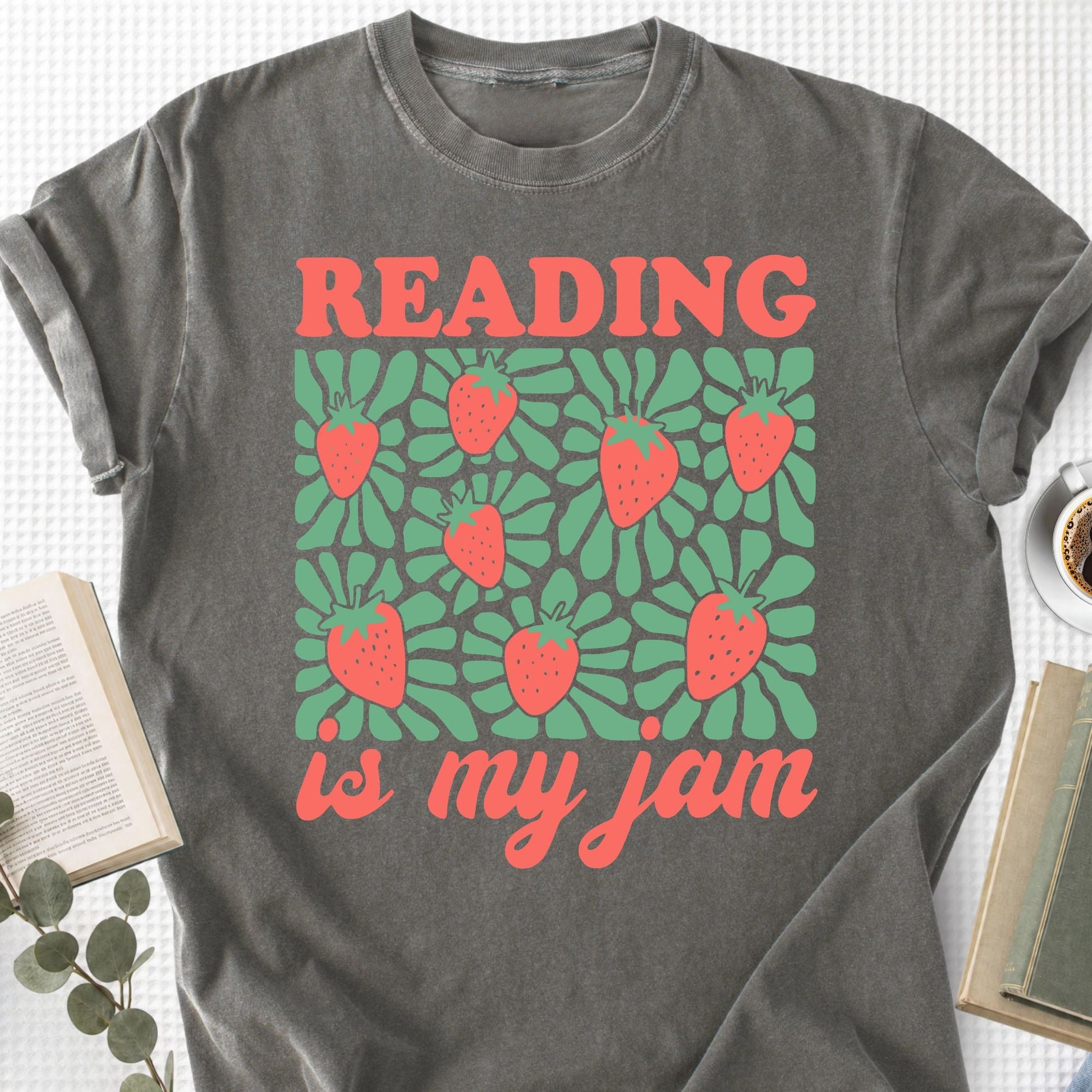 Reading Is My Jam Strawberry Unisex T-Shirt, Book Lover Gift - Book Social Club