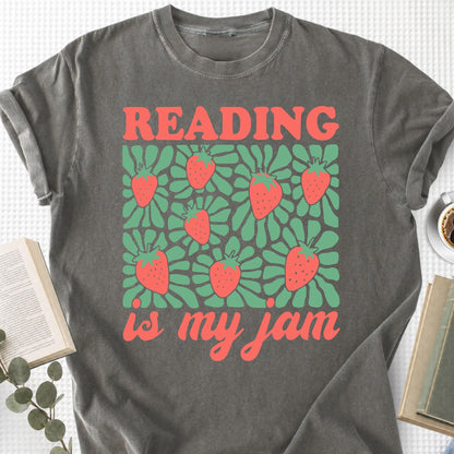 Reading Is My Jam Strawberry Unisex T-Shirt, Book Lover Gift - Book Social Club