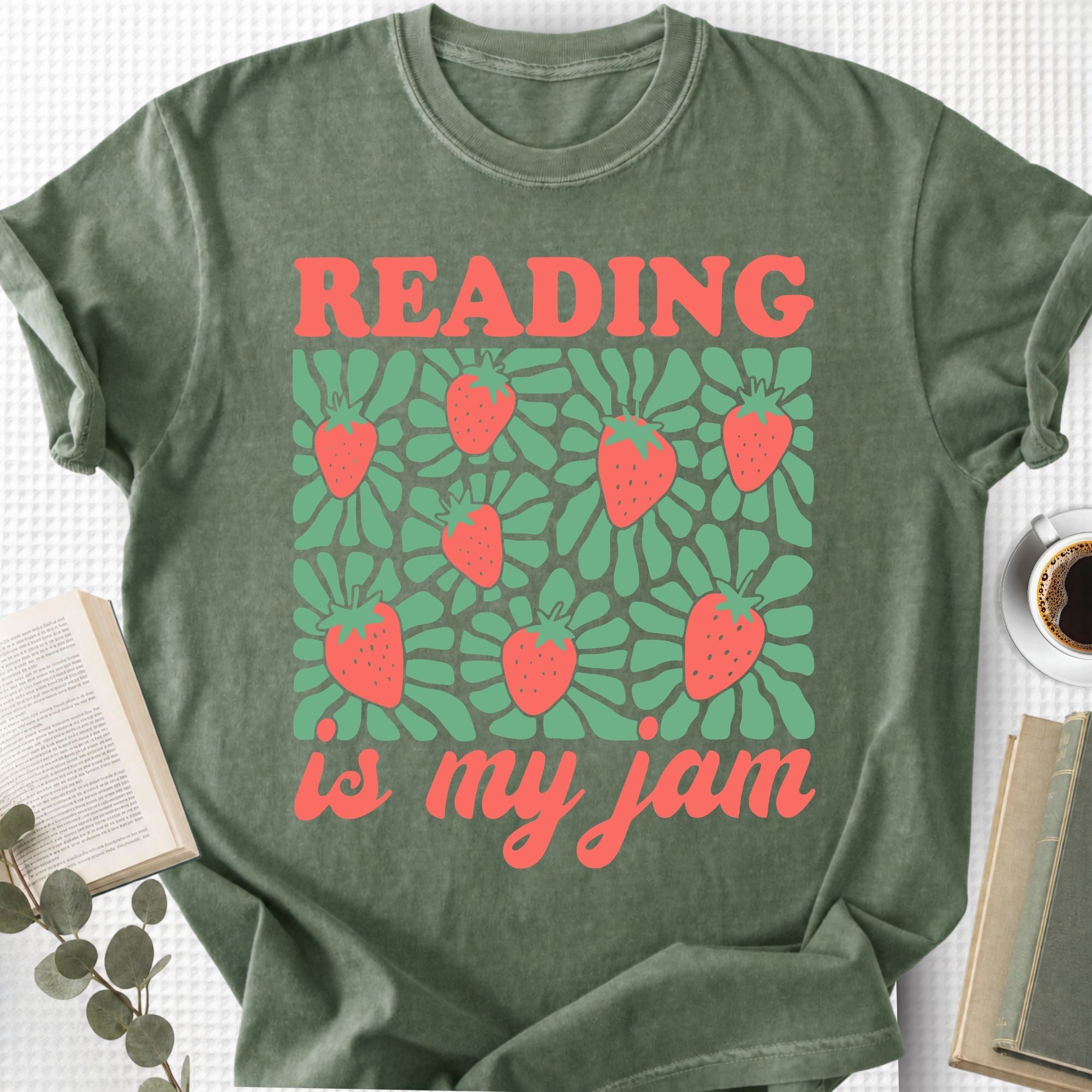Reading Is My Jam Strawberry Unisex T-Shirt, Book Lover Gift - Book Social Club