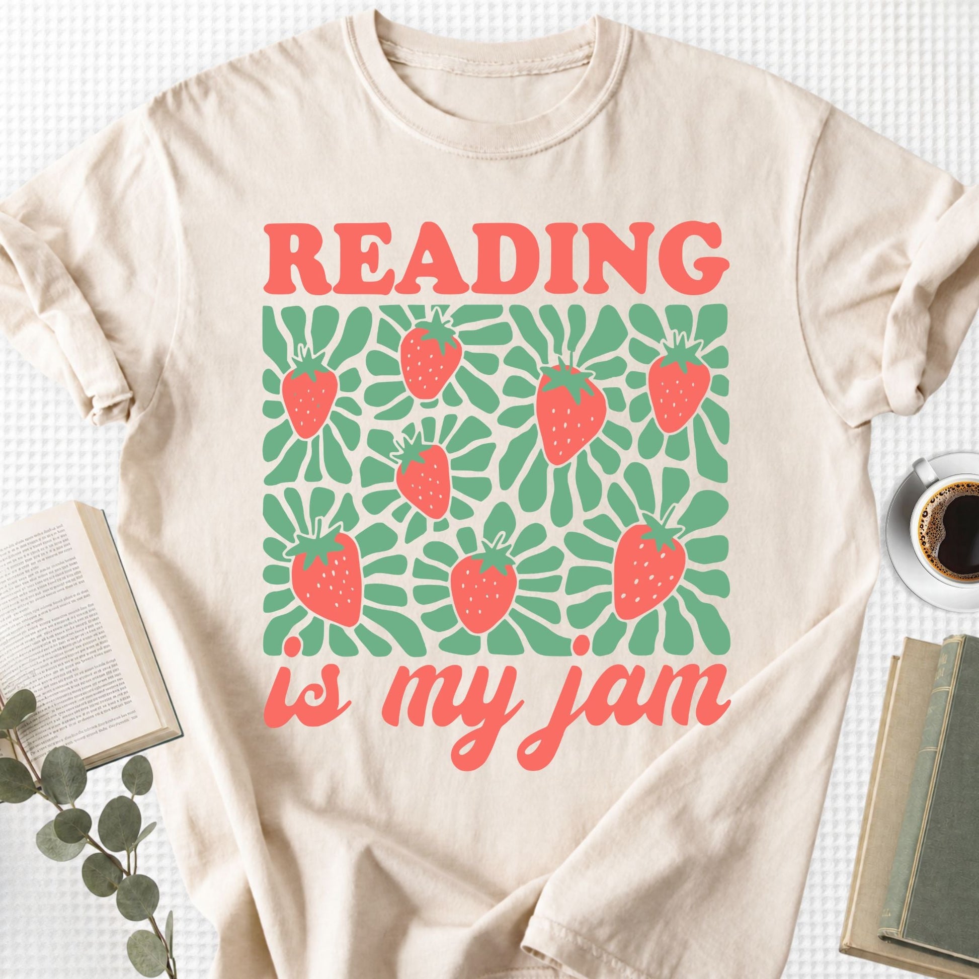 Reading Is My Jam Strawberry Unisex T-Shirt, Book Lover Gift - Book Social Club