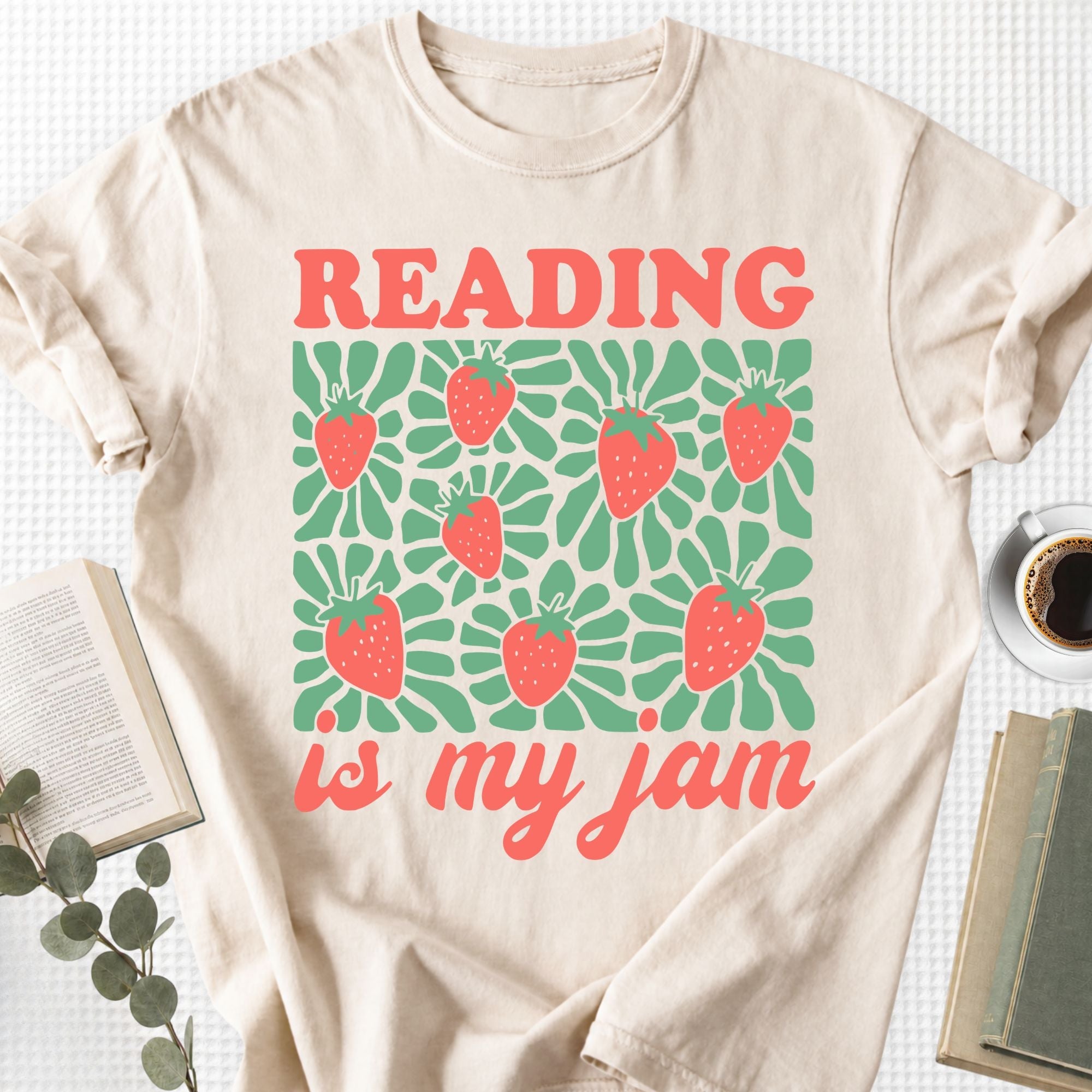 Reading Is My Jam Strawberry Unisex T-Shirt, Book Lover Gift - Book Social Club