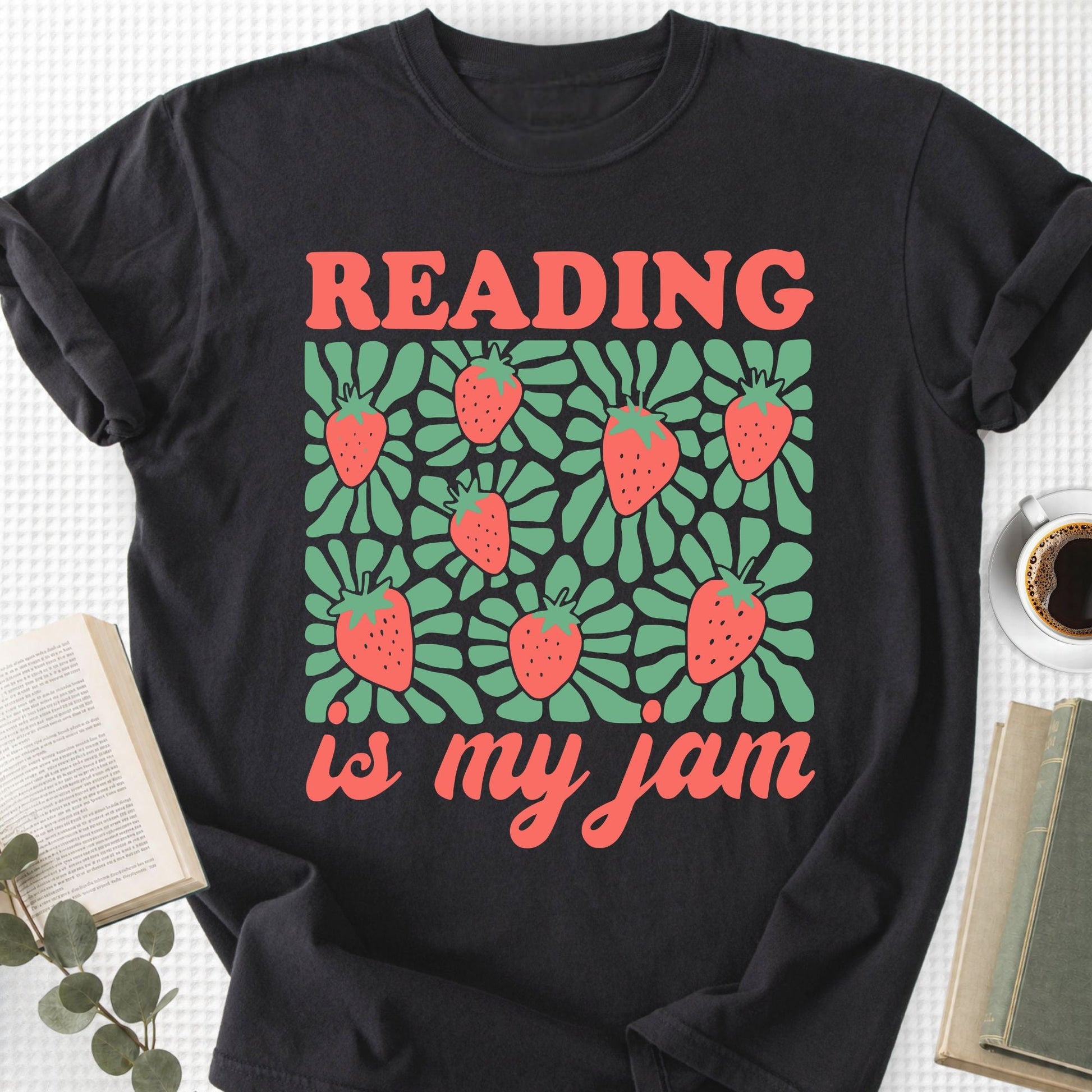 Reading Is My Jam Strawberry Unisex T-Shirt, Book Lover Gift - Book Social Club