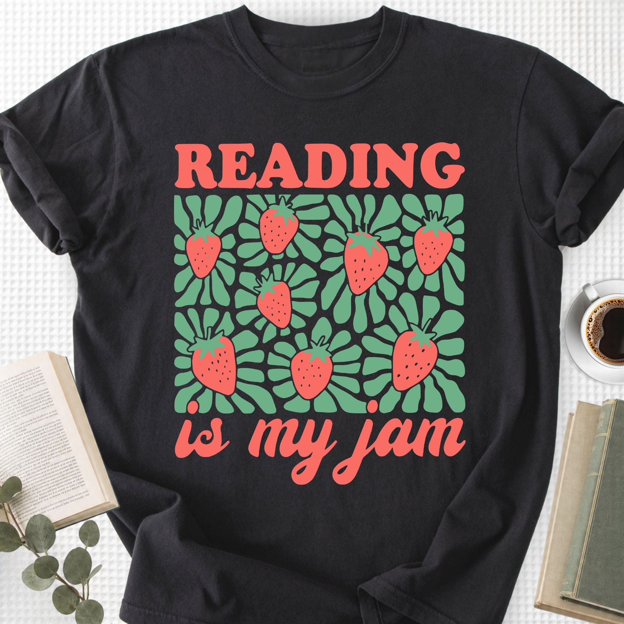 Reading Is My Jam Strawberry Unisex T-Shirt, Book Lover Gift - Book Social Club