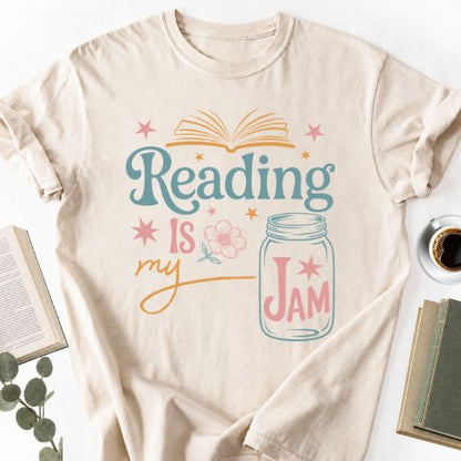 Reading Is My Jam Unisex T-Shirt, Book Lover Gift for Readers - Book Social Club