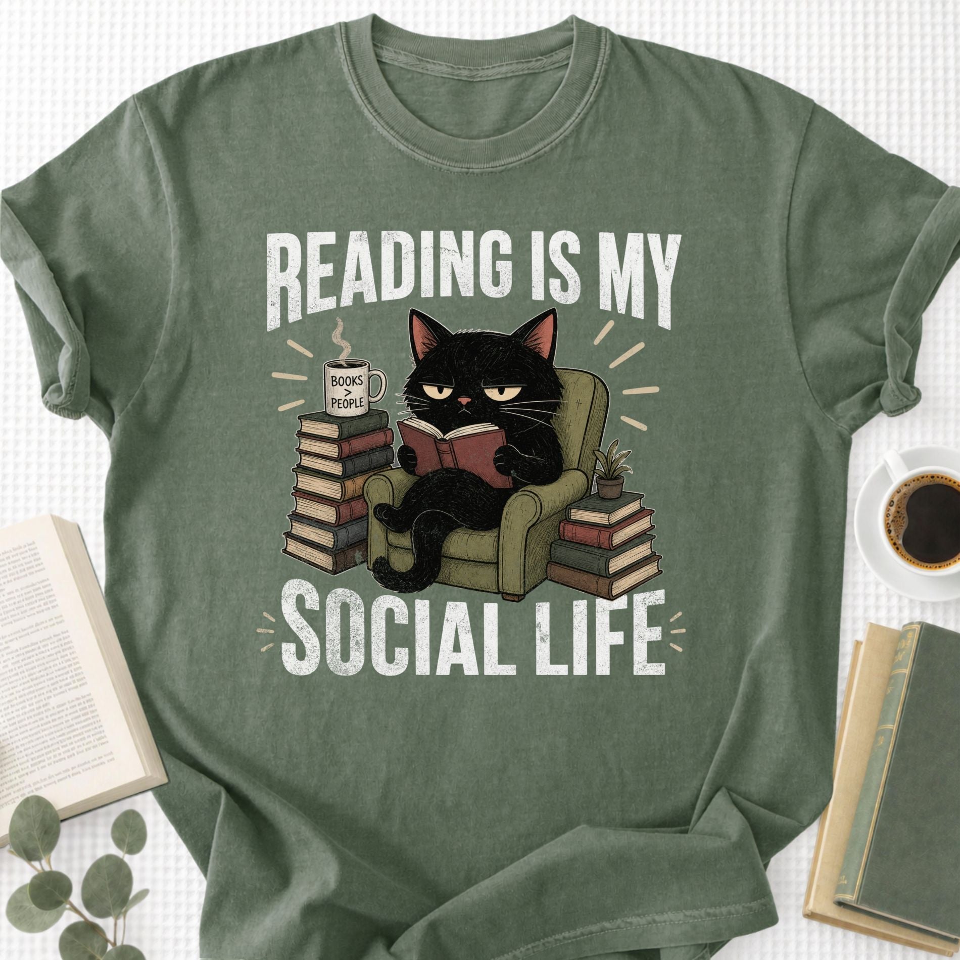 Reading Is My Social Life Unisex T-Shirt - Book Social Club