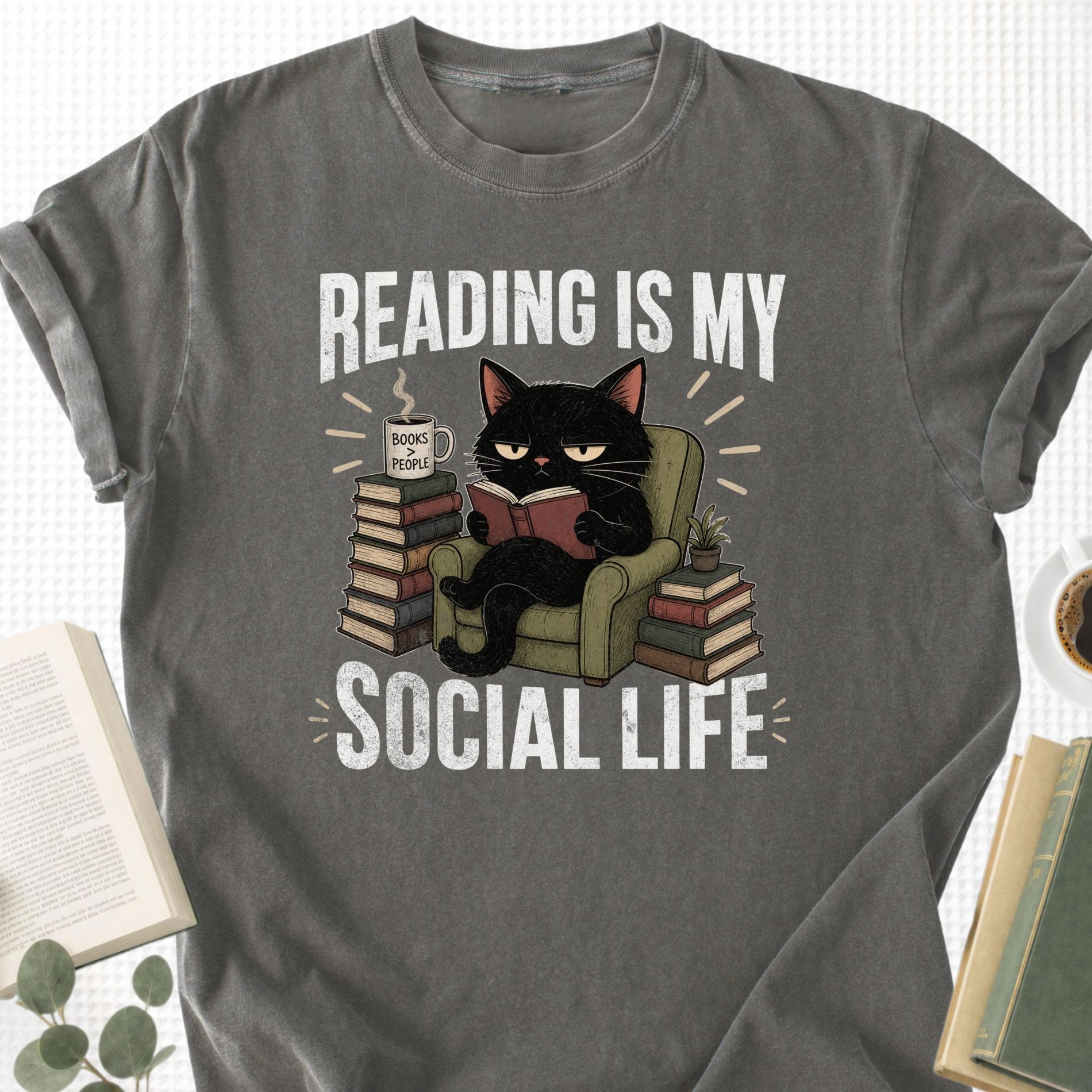 Reading Is My Social Life Unisex T-Shirt - Book Social Club