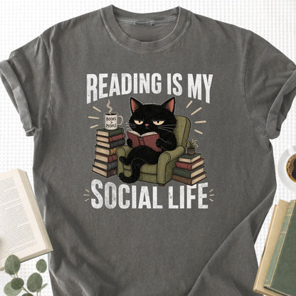 Reading Is My Social Life Unisex T-Shirt - Book Social Club