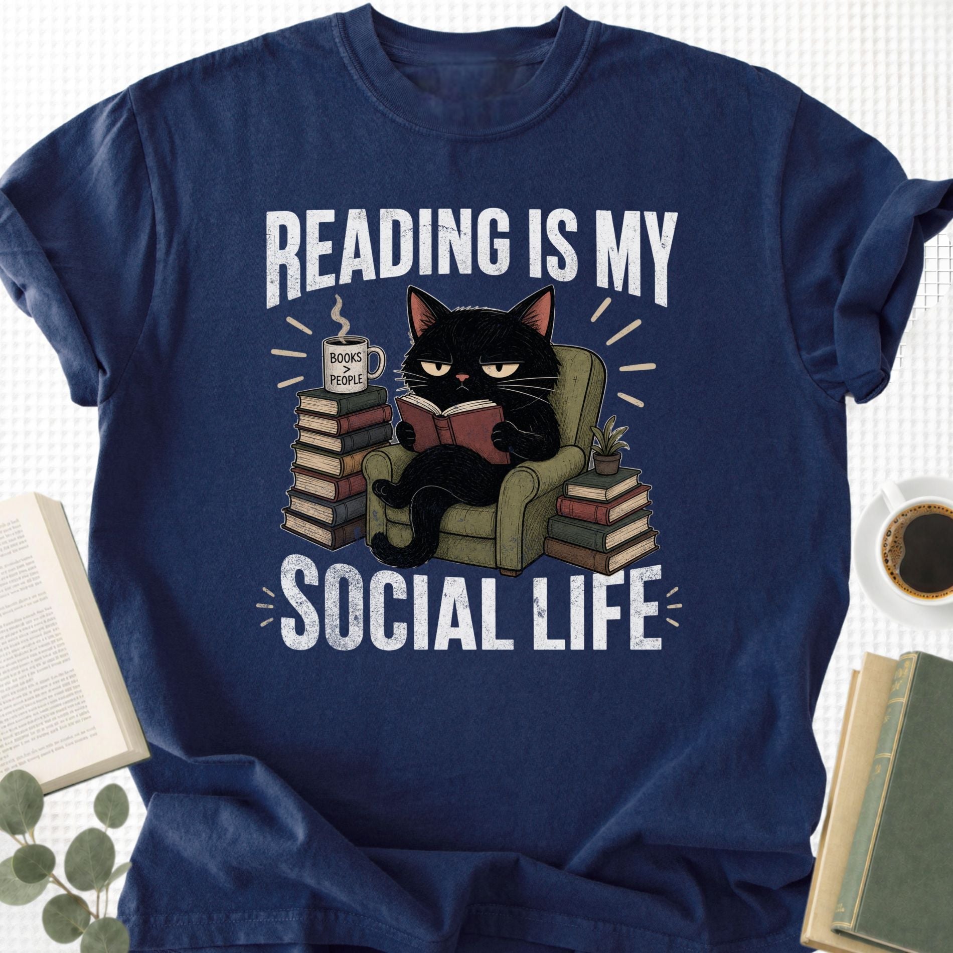 Reading Is My Social Life Unisex T-Shirt - Book Social Club