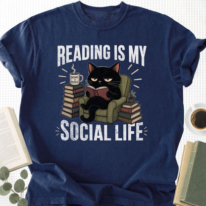 Reading Is My Social Life Unisex T-Shirt - Book Social Club