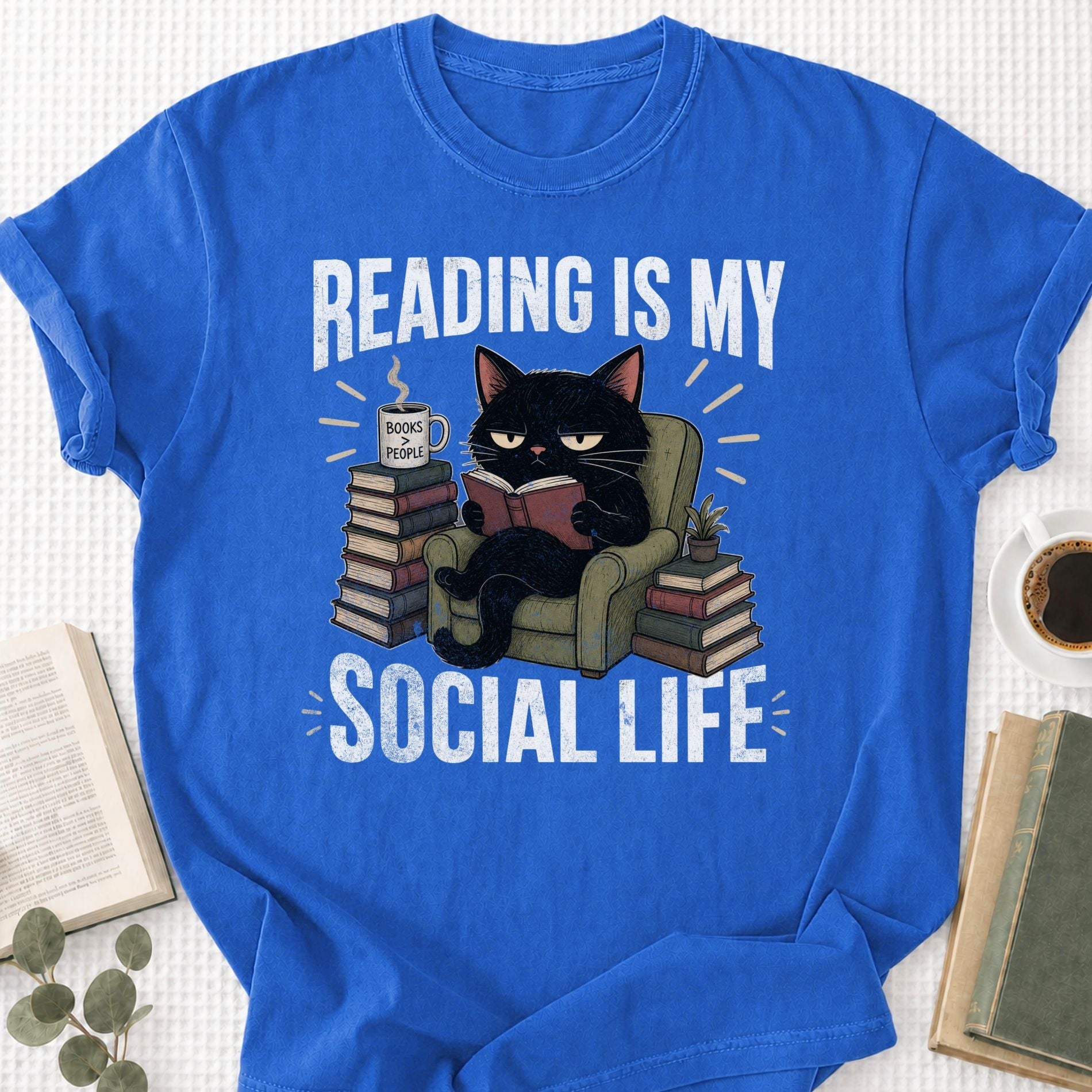 Reading Is My Social Life Unisex T-Shirt - Book Social Club