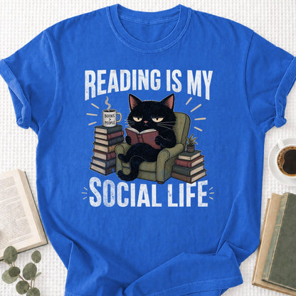 Reading Is My Social Life Unisex T-Shirt - Book Social Club
