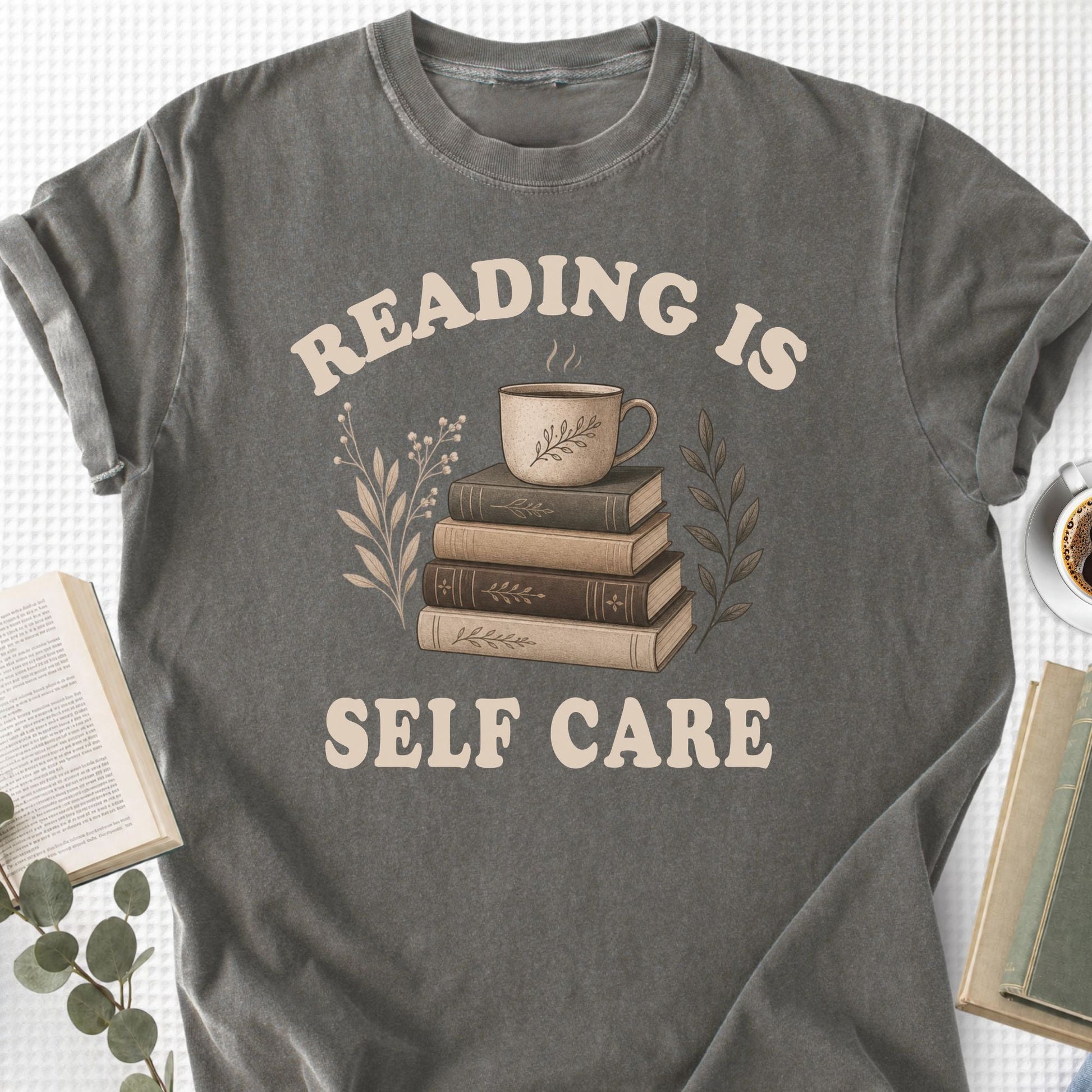 Reading Is Self Care Vintage Unisex T-Shirt - Book Social Club