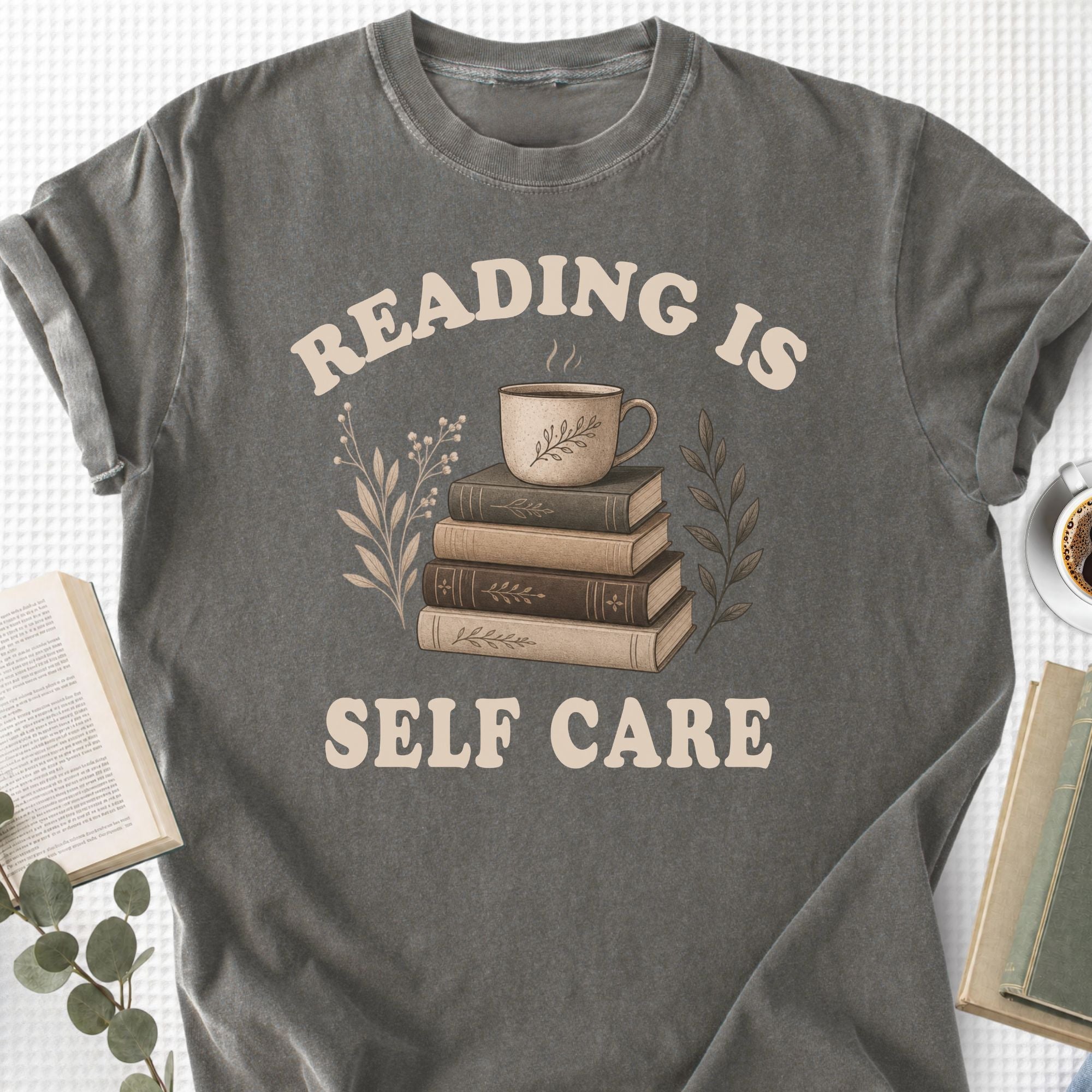 Reading Is Self Care Vintage Unisex T-Shirt - Book Social Club