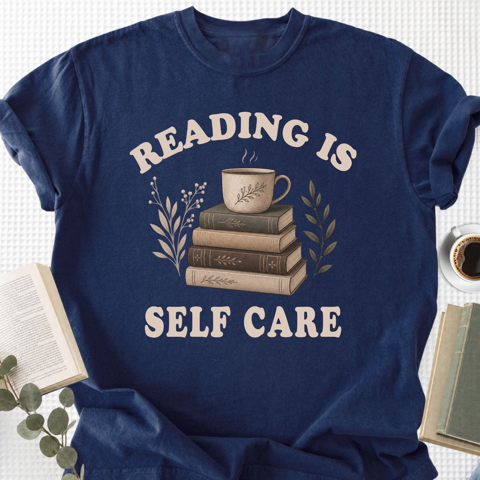 Reading Is Self Care Vintage Unisex T-Shirt - Book Social Club